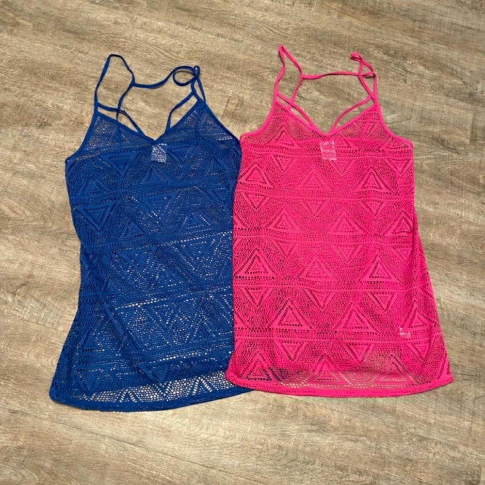 Blue swim cover up